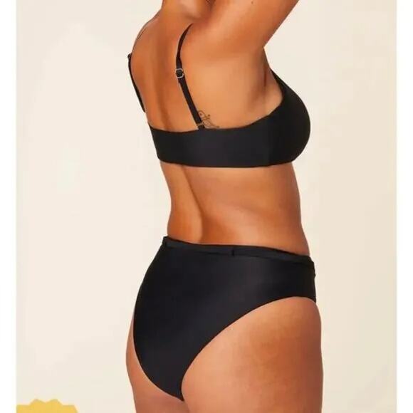 NWT Andie The Riviera Bottom Belted High Waisted Medium Coverage Leg Cut S Black - Picture 5 of 15